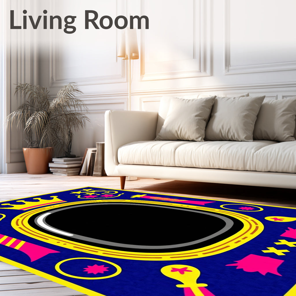 Royal Crown Starburst Oval Rug