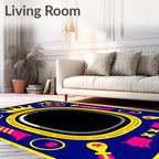 Royal Crown Starburst Oval Rug