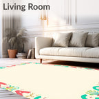 Alphabet Border With Whimsical Accents Rug