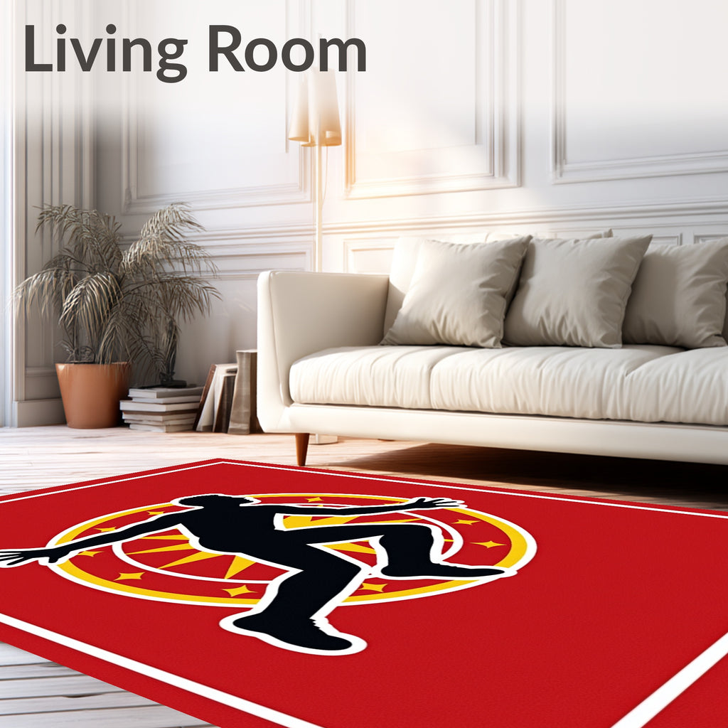 Dynamic Runner With Sunburst Halo Rug