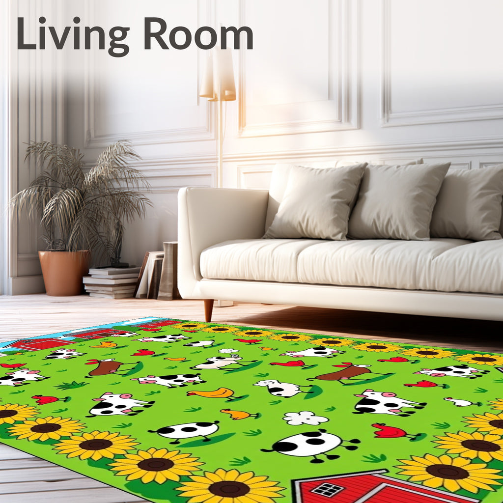 Farmyard Friends Sunflower Meadow Rug