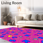 Vibrant Pink Alphabet Blocks Rug