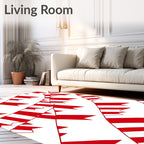 Crimson Bunting Flags Party Repeating Rug