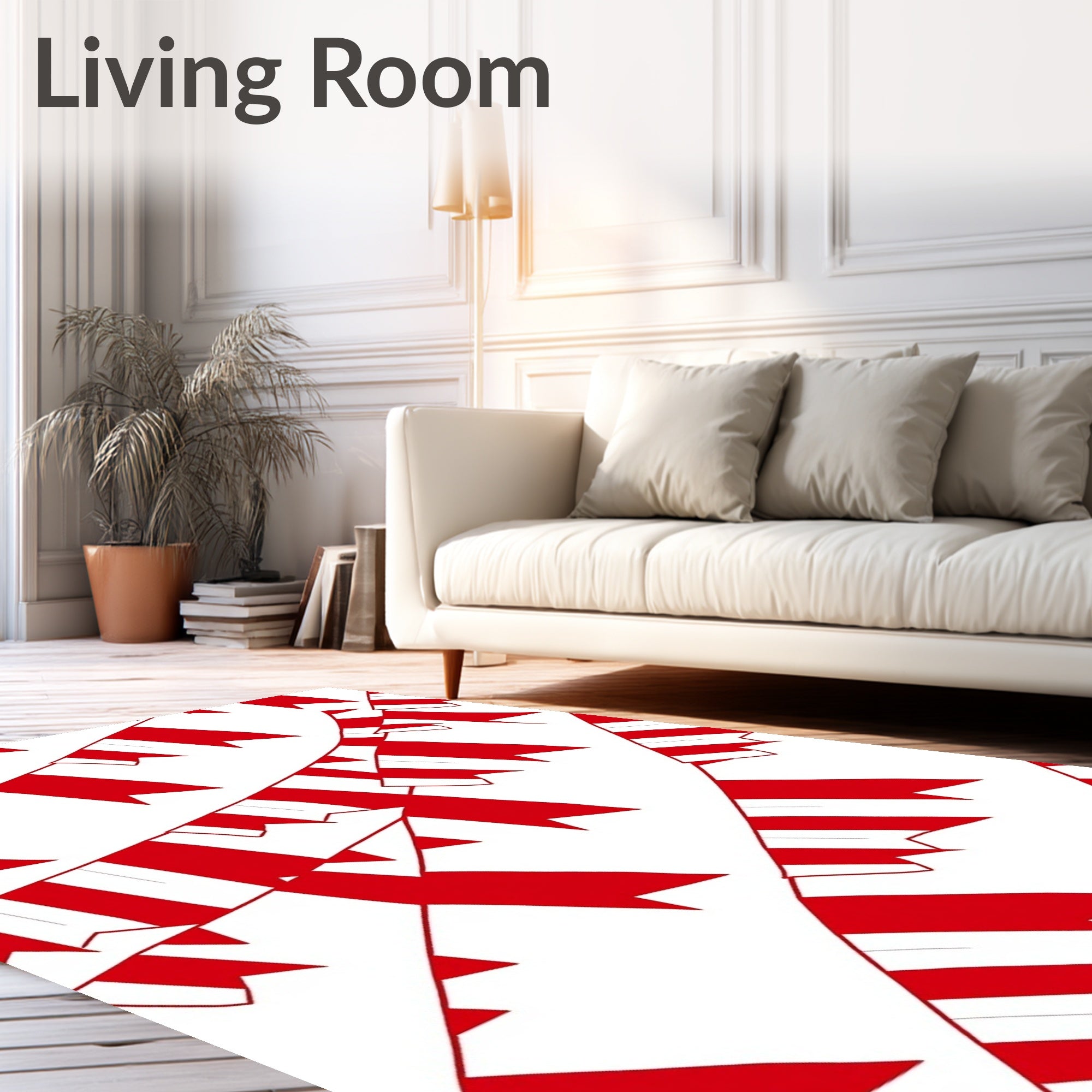 Crimson Bunting Flags Party Repeating Rug