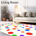Colorful Polka Dot Scatter Rug