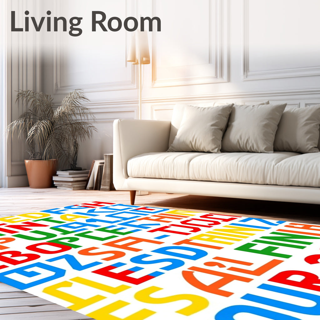 Bright Alphabet Blocks Composition Rug