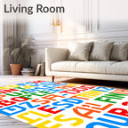 Bright Alphabet Blocks Composition Rug