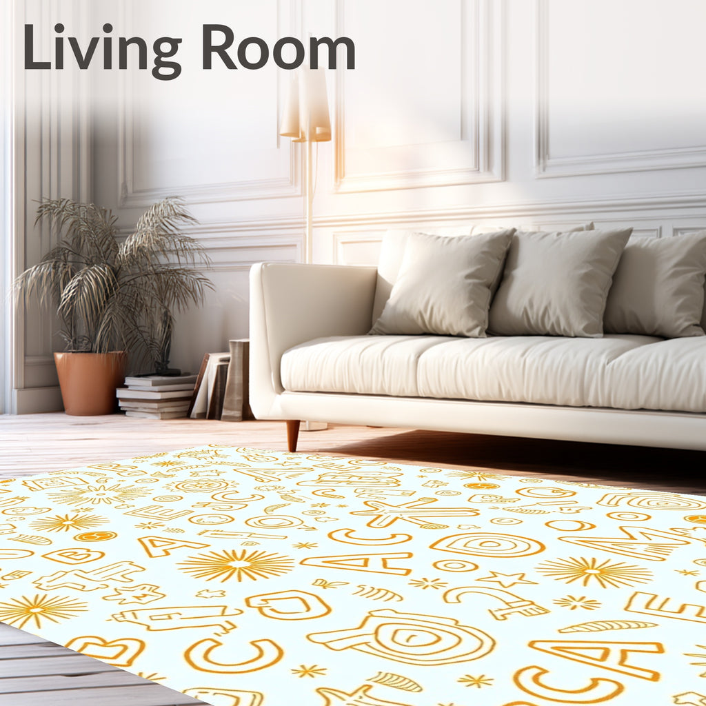 Whimsical Alphabet Scatter Rug