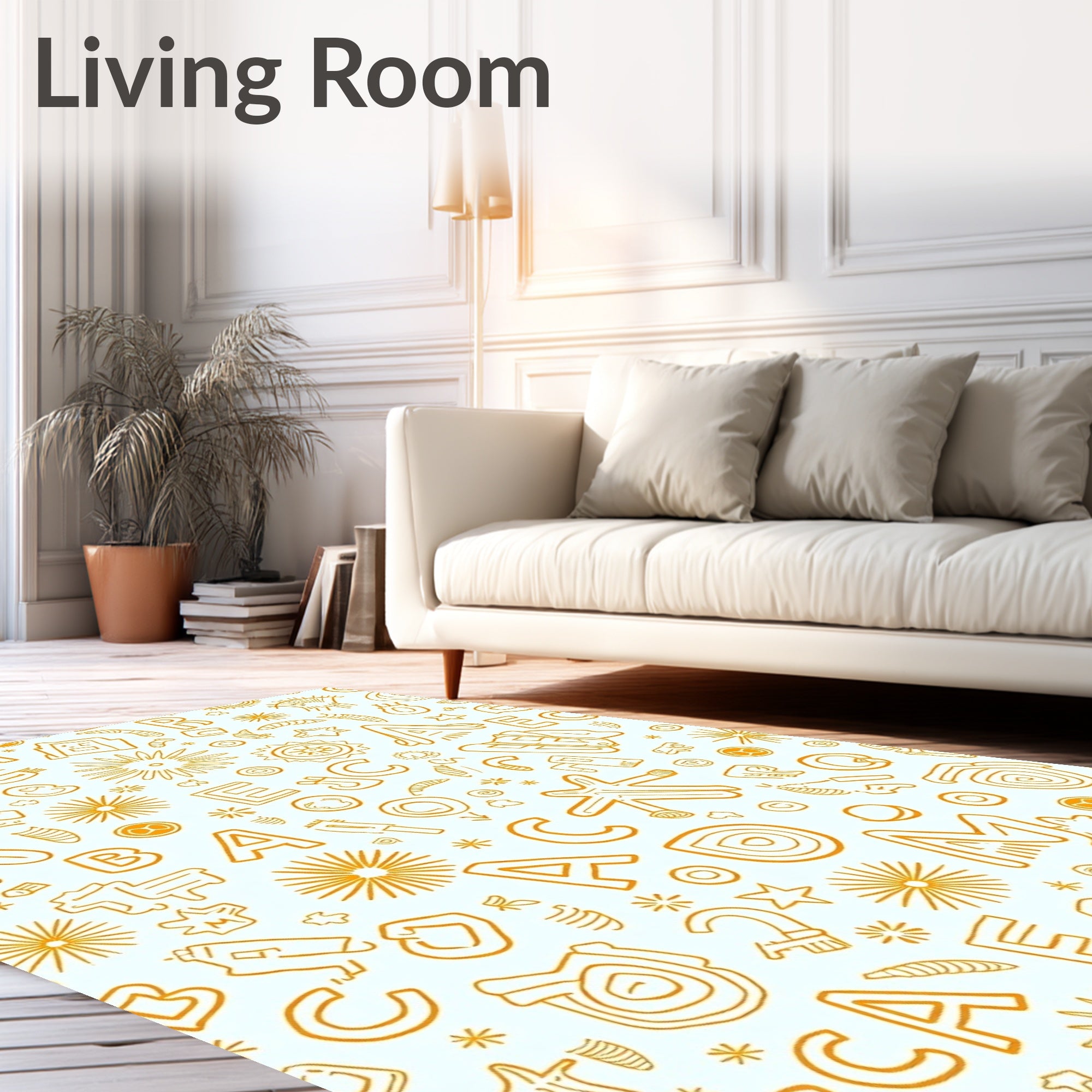 Whimsical Alphabet Scatter Rug