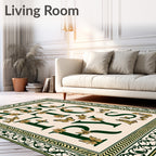 Alphabet Garden Butterfly Yellow Floral Rug
