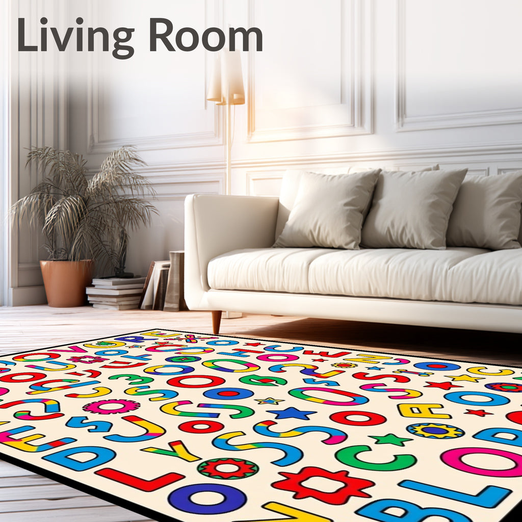 Playful Colorful Alphabet Scatter Rug