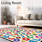 Playful Colorful Alphabet Scatter Rug