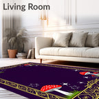 Dreamy Red Mushroom Stars Border Rug