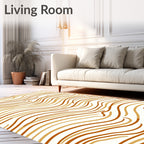 Earthy Stripes Flowing Wave Rug