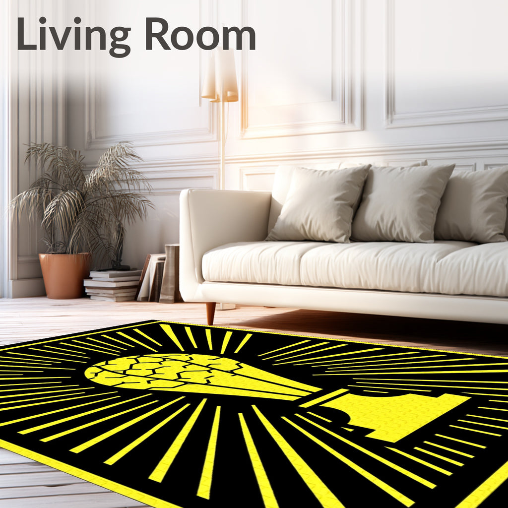 Sunny Yellow Radiant Blast Rug