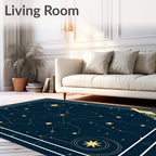 Deep Space Celestial Star Map Rug
