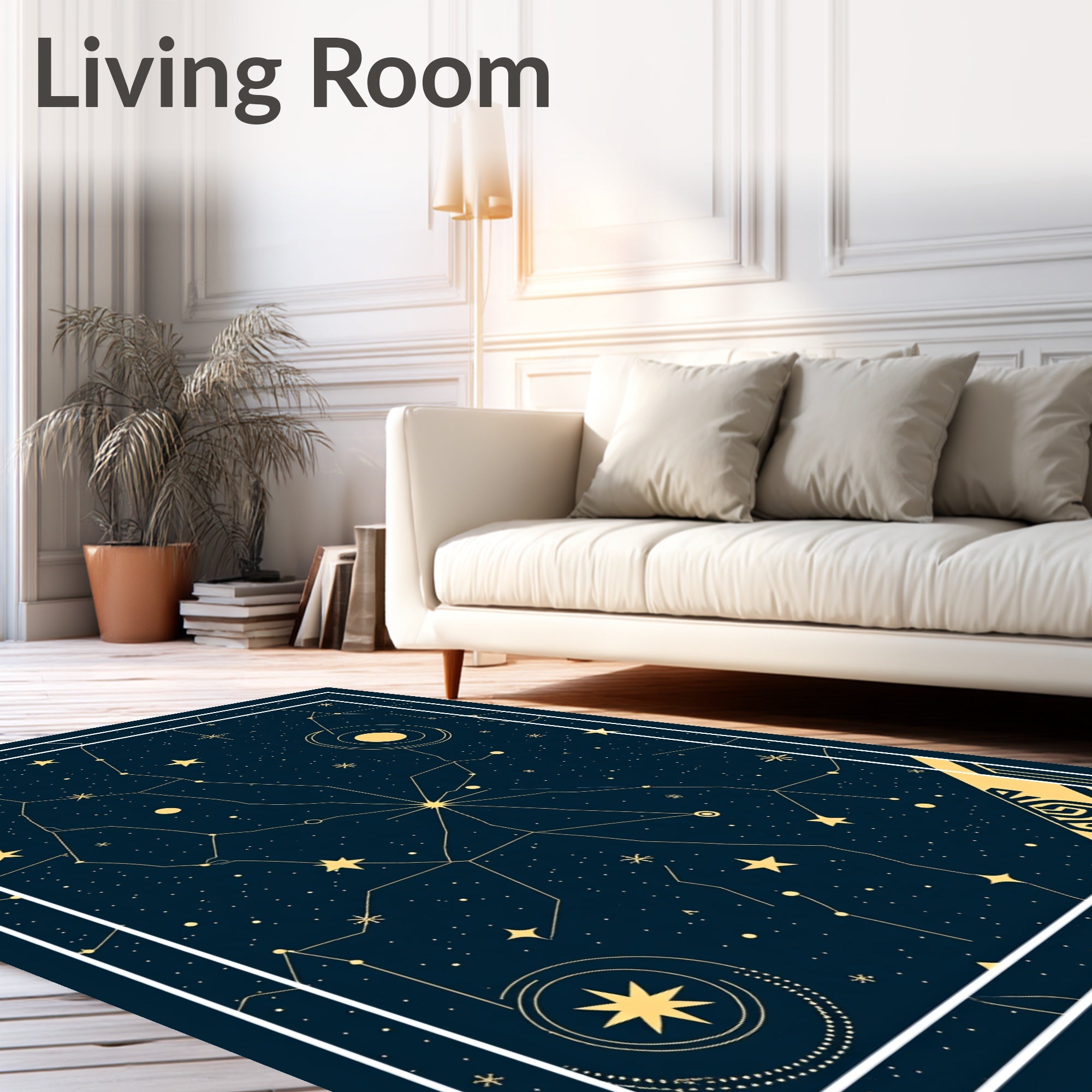 Deep Space Celestial Star Map Rug