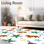 Whimsical Tiger Starfish Ensemble Rug
