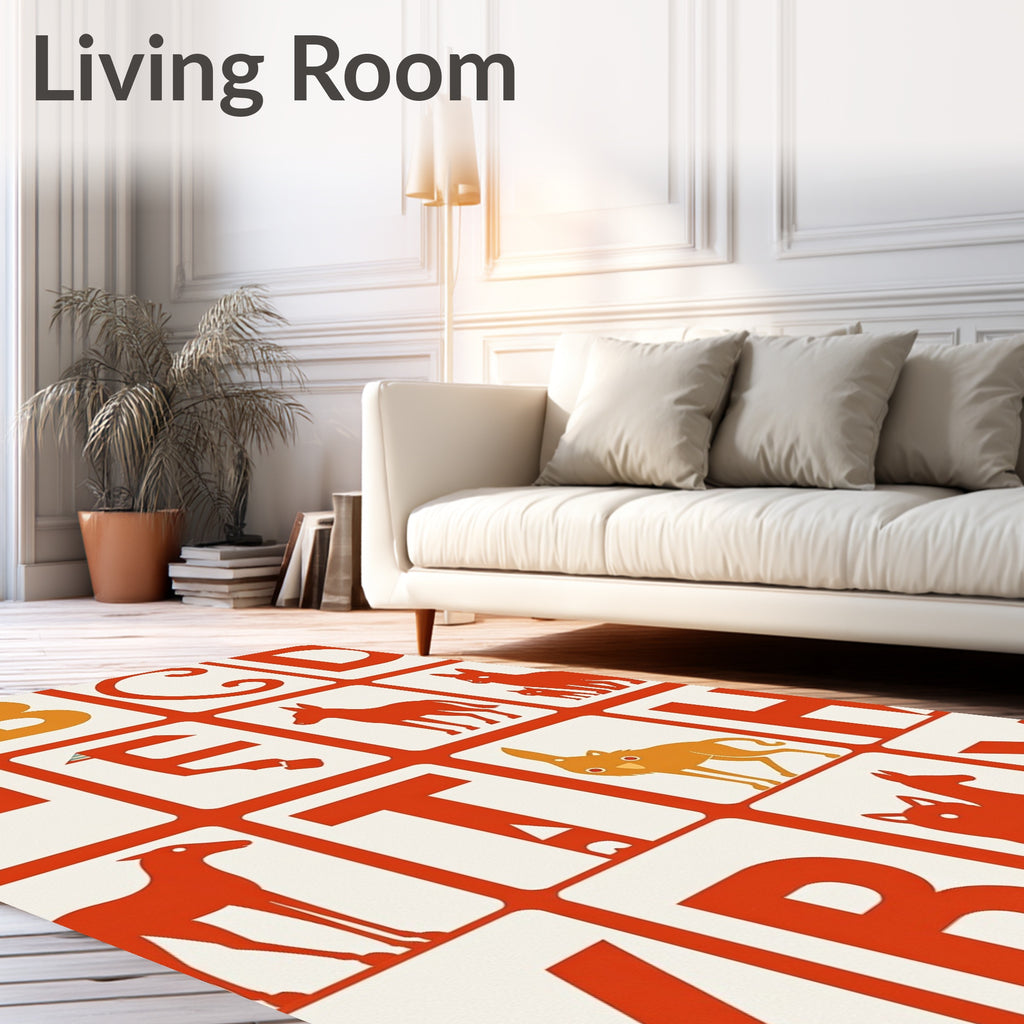 Alphabet Animals Graphic Rug