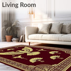 Majestic Eagle Golden Maroon Framing Rug