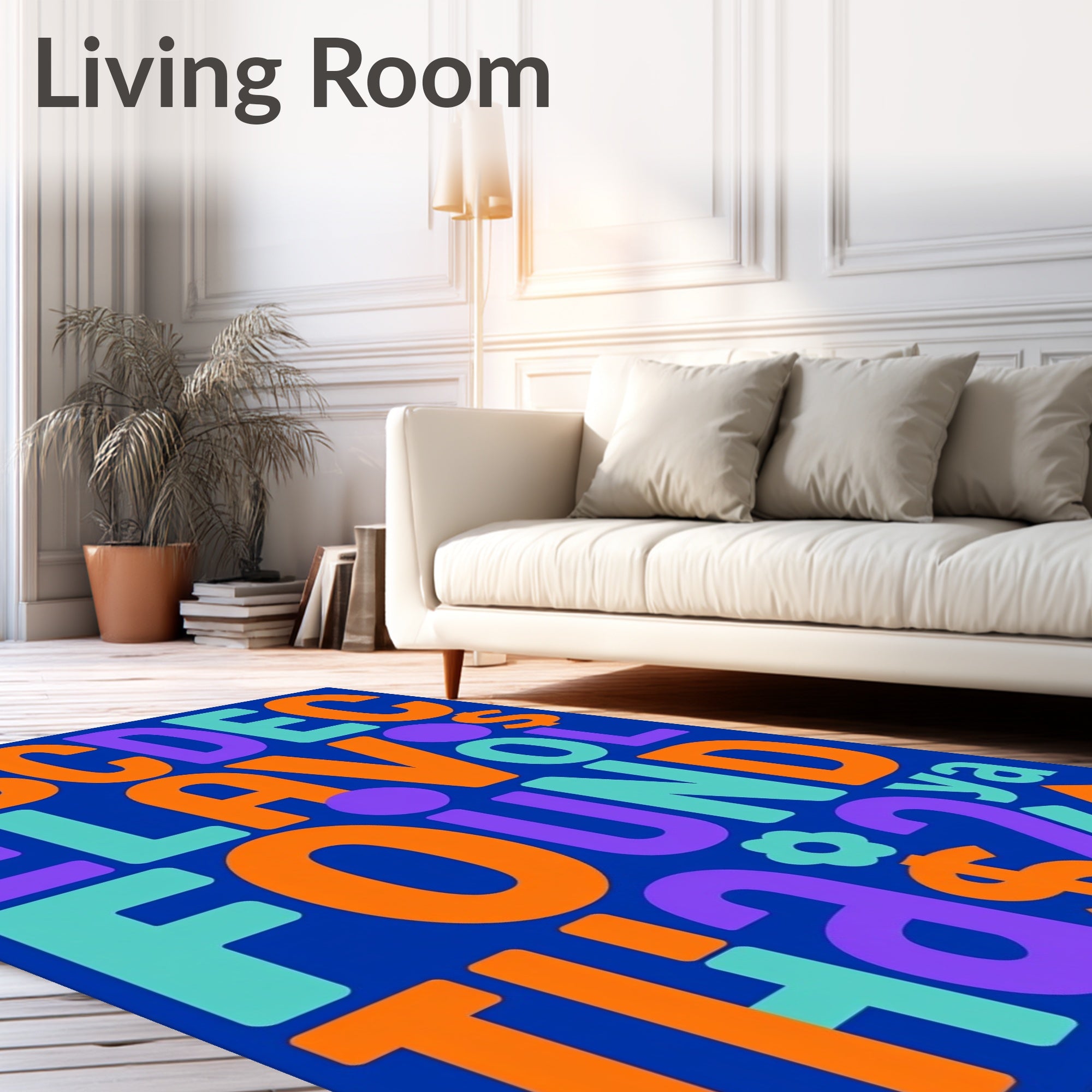 Bold Alphabetical Typography Bold Elements Rug