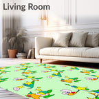 Whimsical Yellow Star Creature Garden Rug