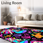 Whimsical Mermaid Coral Fish Celebration Rug
