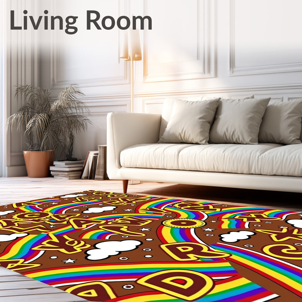 Rainbow Clouds Alphabet Adventure Rug