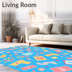 Quirky Alphabet Collage Rug