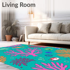 Vibrant Coral Fish Underwater Scene Rug