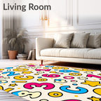 Playful Numbers Stars Shapes Rug