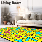 Fun Alphabet and Star Collage Rug