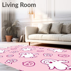 Whimsical Pink Ghost Holiday Repeat Rug