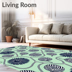 Mint Leaf Vine Floral Rug