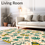 Whimsical Lions Playful Circus Scene Rug