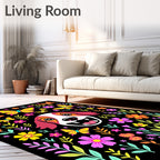 Joyful Dog Butterflies Floral Garden Rug