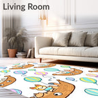 Cute Animals Balloon Adventure Rug