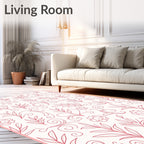 Coral Vines and Flowers Rug