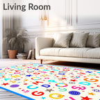 Charming Alphabet Starburst Scatter Rug
