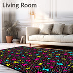 Alphabet Splash Bright Background Rug