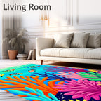 Colorful Tropical Coral Reef Aquatic Life Rug