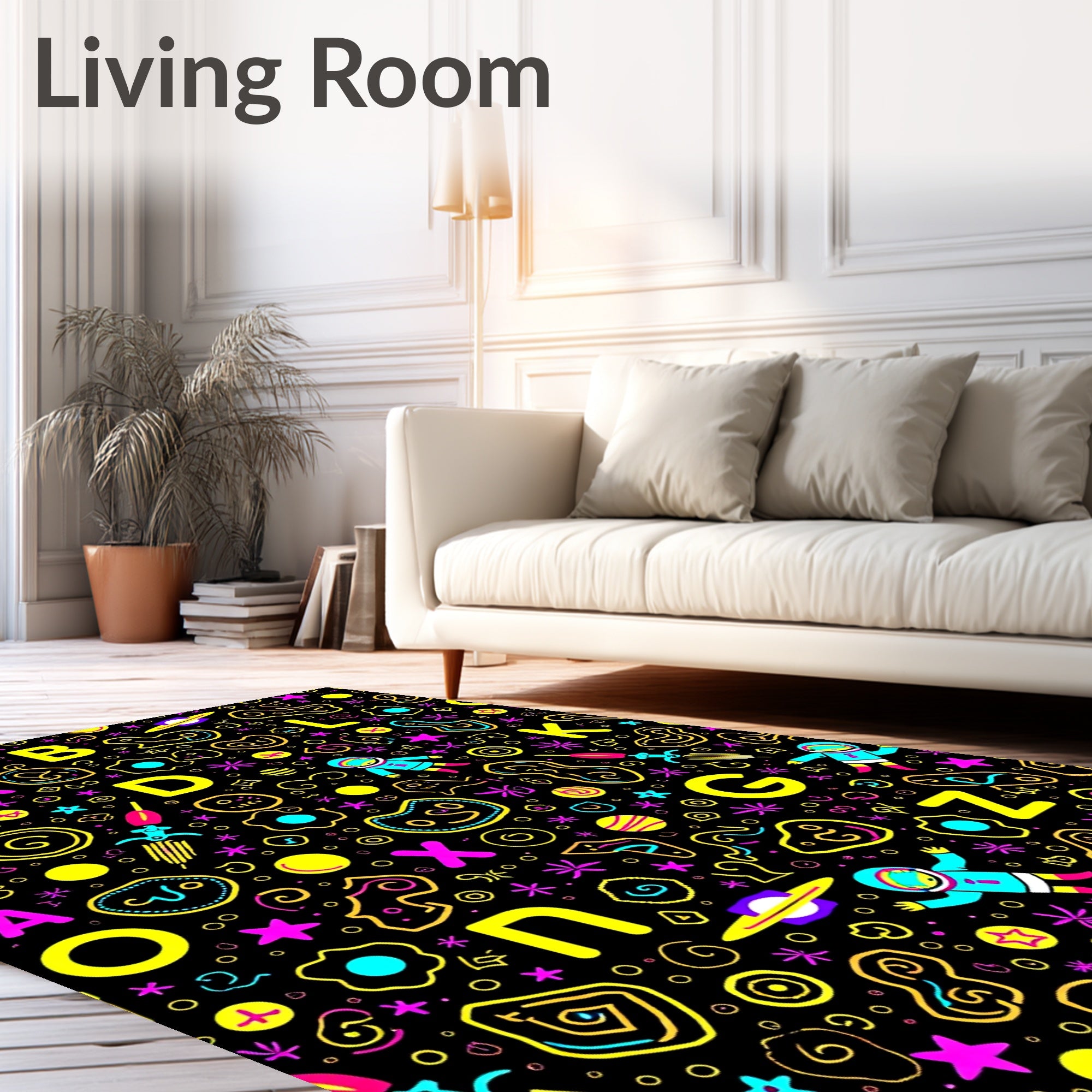 Cosmic Astronaut Alphabet Fun Rug