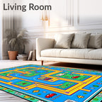 Cartoon City Road Map Rug