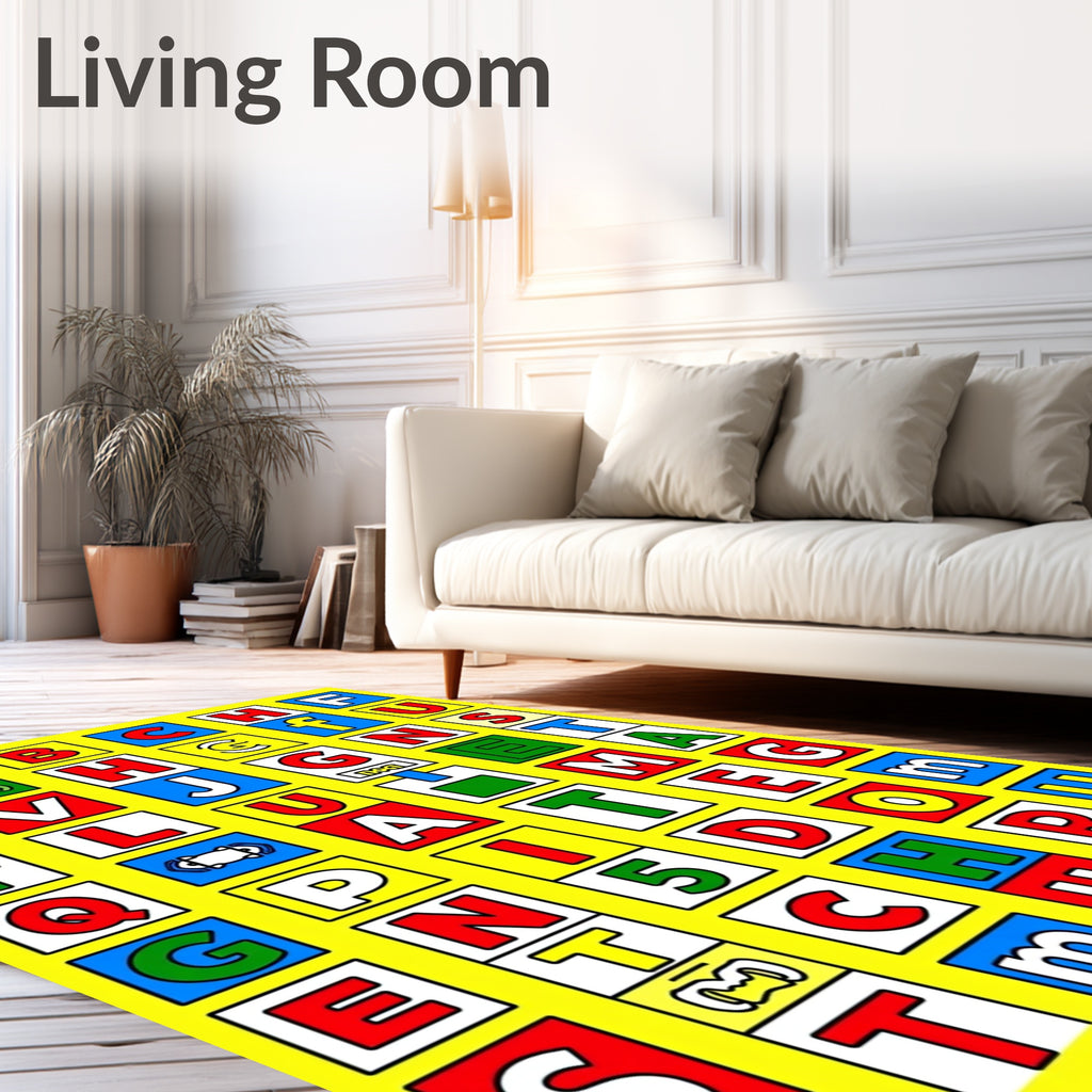 Primary Colors Alphabet Blocks Rug