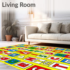 Primary Colors Alphabet Blocks Rug