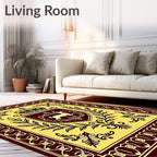 Regal Deer Crest Crown Emblem Rug