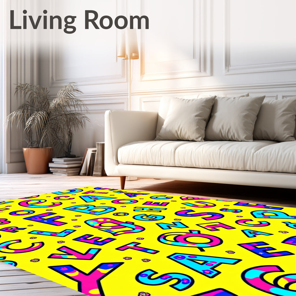 Bold Alphabet Splash Rug