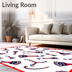 Red and Blue Toy Ice Skate Collection Rug