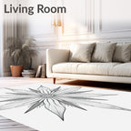 Monochromatic Intricate Starburst Rug