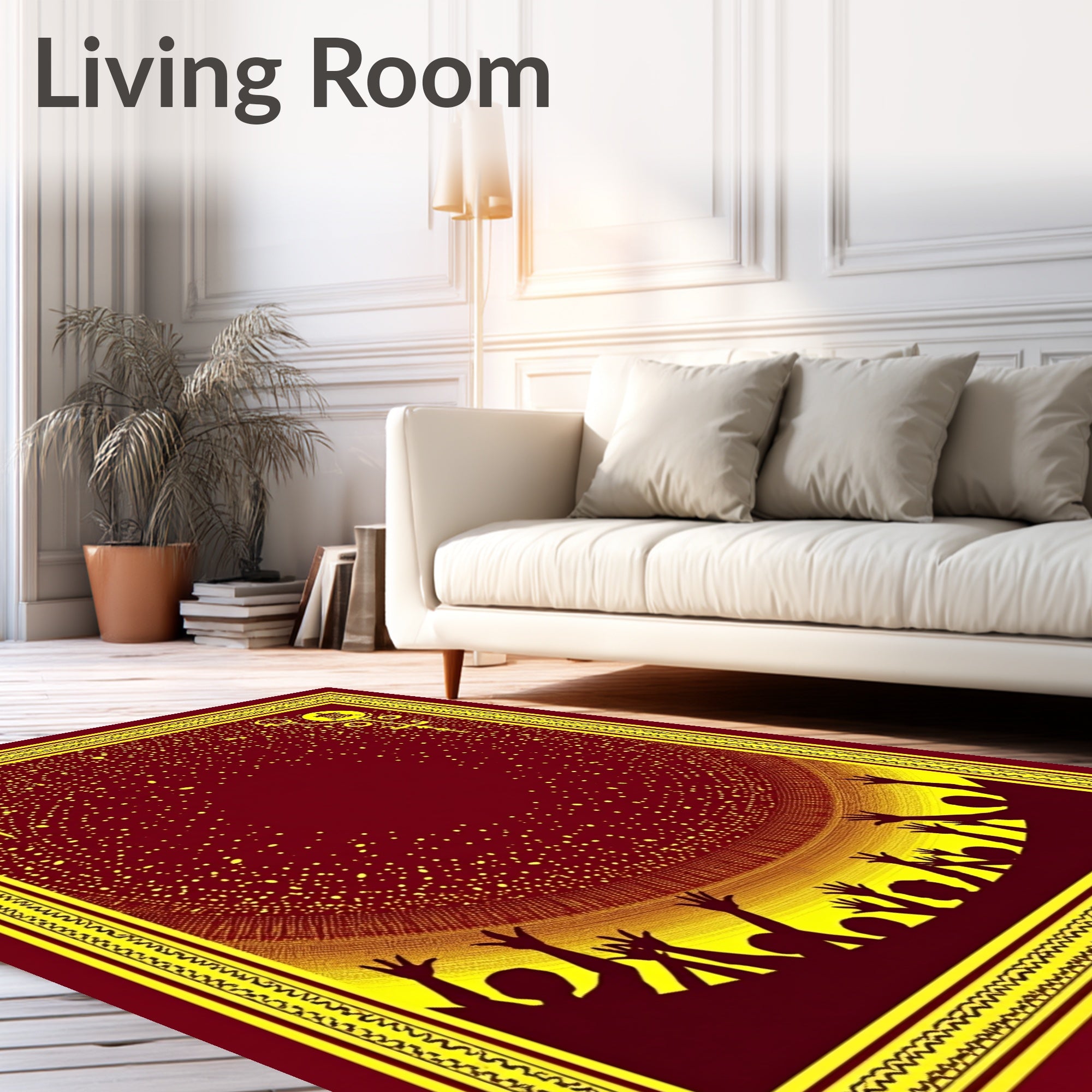 Crimson Yellow Ascending Celebration Rug